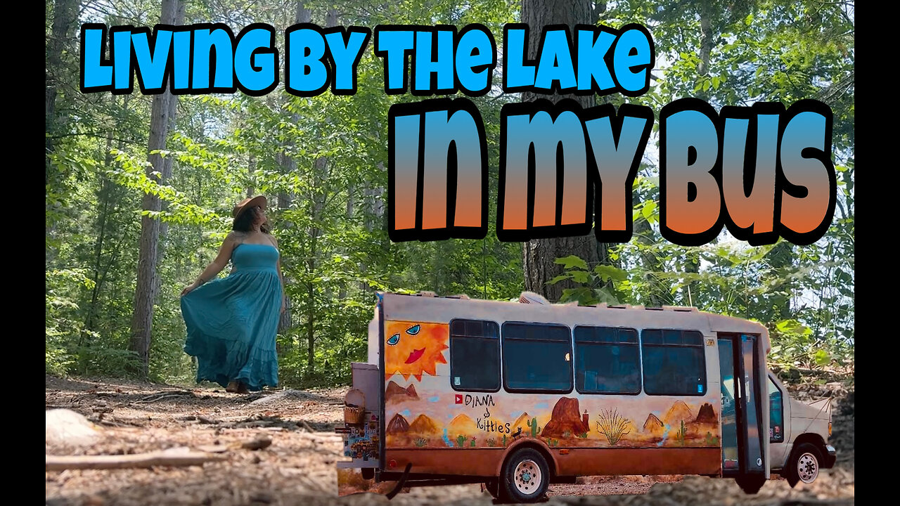 Happy by the lake in my Bus
