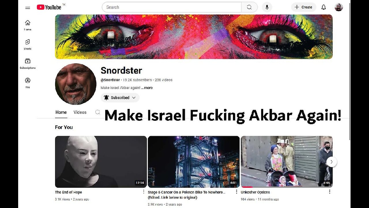 Snordster: Crucifix in a Deathhand and Make Israel Fucking Akbar Again!!