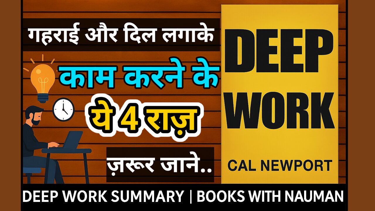 Deep Work Book Summary in Hindi | Focus aur Productivity ke 5 Best Lessons