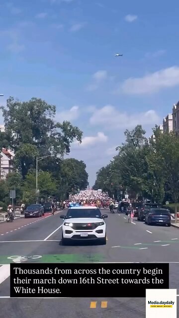 Check out the MASSIVE crowd in DC marching to the White House to protest the federal takeover