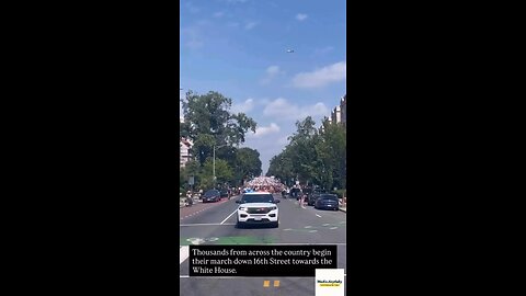 Check out the MASSIVE crowd in DC marching to the White House to protest the federal takeover