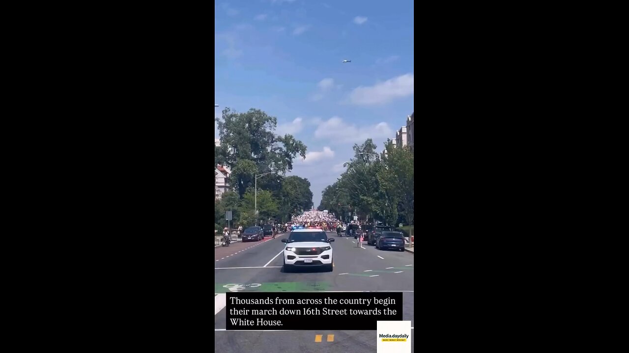Check out the MASSIVE crowd in DC marching to the White House to protest the federal takeover