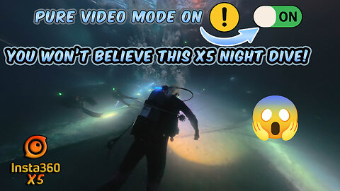 Insta360 X5 Night Mode Test – You Gotta See This Underwater Scuba Dive! 😱 
