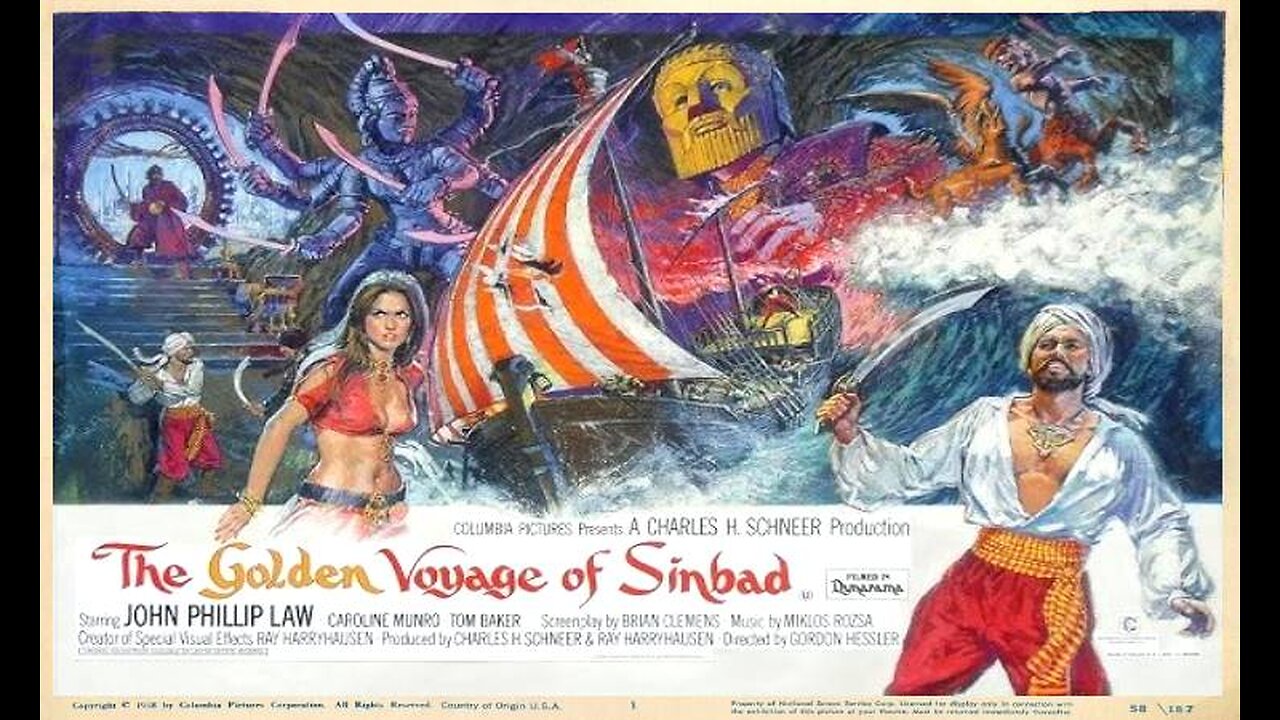 The Golden Voyage of Sinbad (Movie Trailer HD) 1973