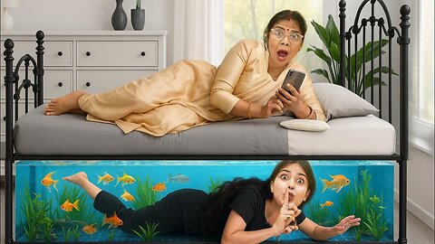 I built a SECRET Aquarium Under my Mom’s Bed!🤫