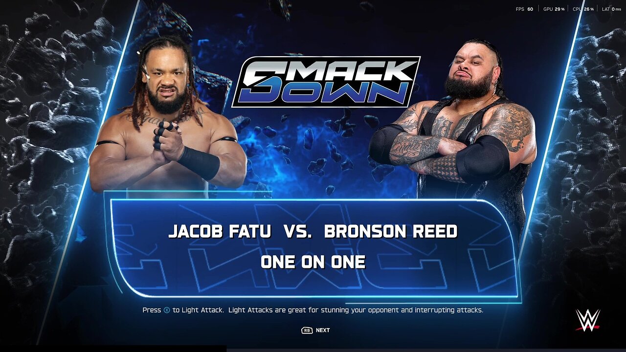 WWE 2k25 Jacob Fatu vs Bronson Reed