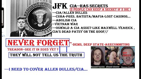 JFK FILES--CIA HAS SECRETS-NEVER FORGET--LIES-DECEPTIONS, ETC