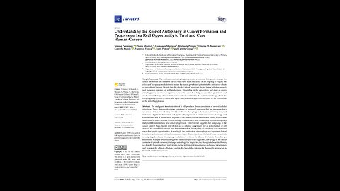 Understanding the Role of Autophagy in Cancer, 2021. A Puke(TM) Audiopaper
