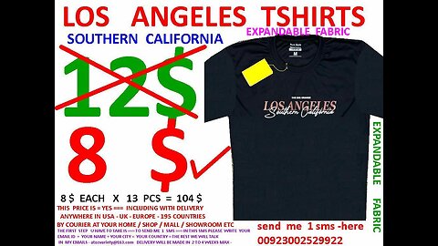 Cheap 8$ Los Angeles tshirts 4 colours , with including delivery USA UK ALL EUROPE at your home