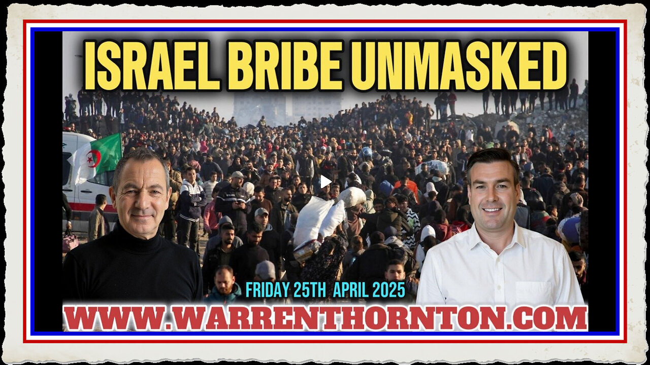 ISRAEL BRIBE UNMASKED WITH WARREN THORNTON PAUL BROOKER