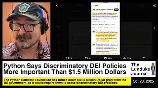 Python Says Discriminatory DEI Policies More Important Than $1.5 Million Dollars
