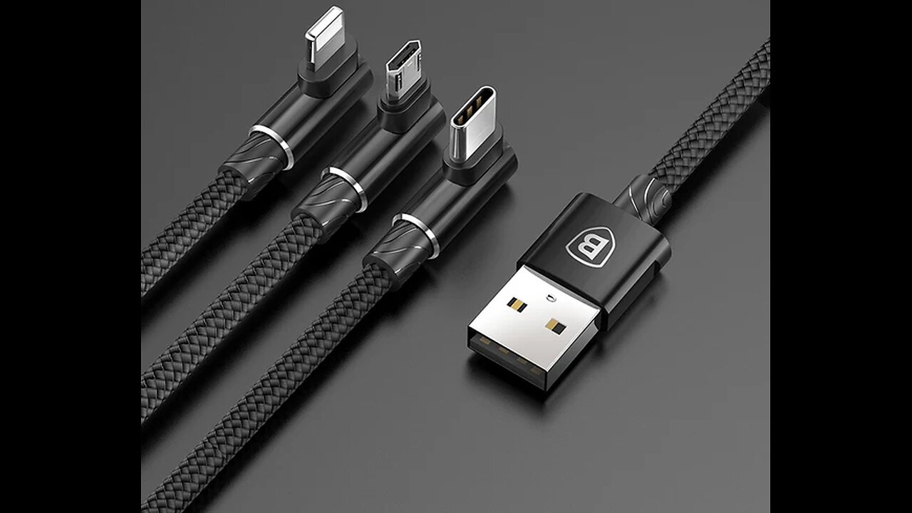 3-headed L-shaped Cable to Have All Your Devices Covered