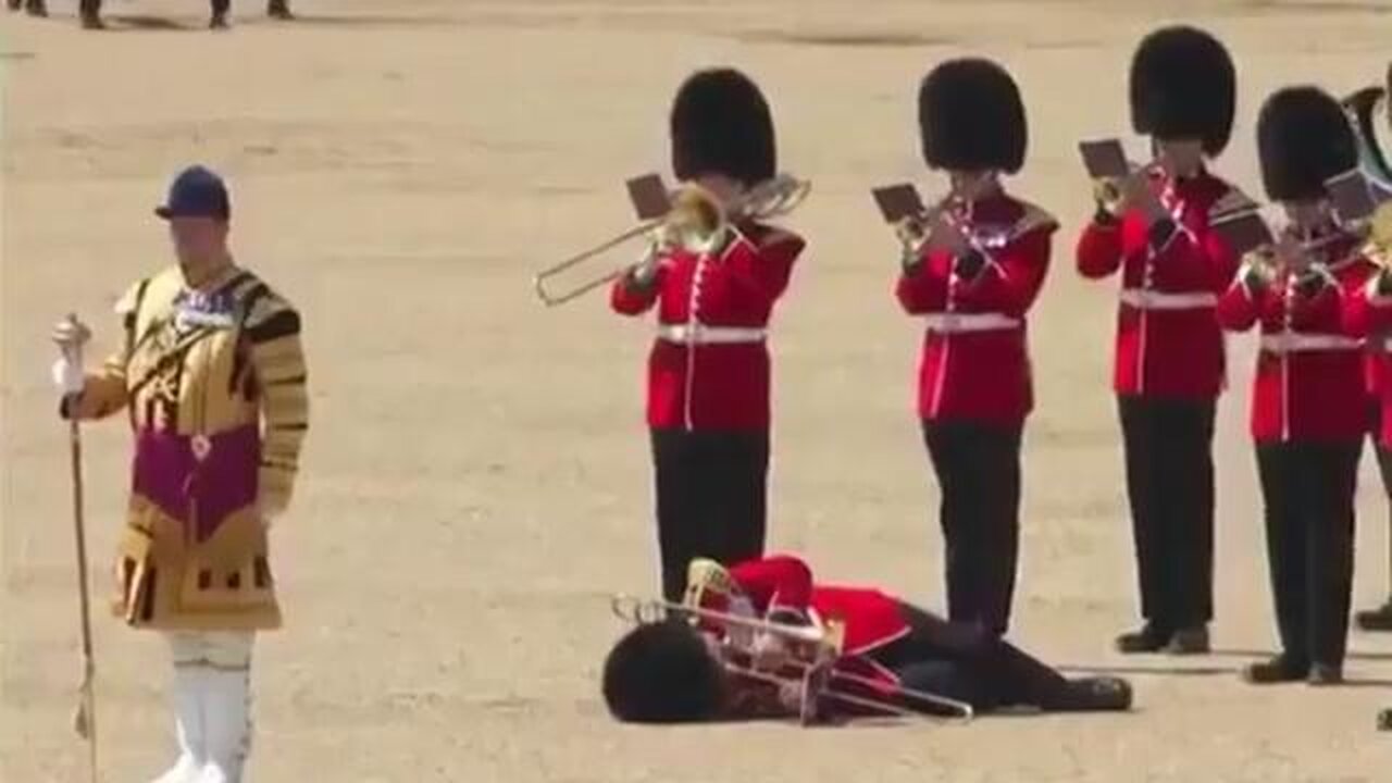 Historic Vids - Royal guard faints during King Charles' birthday ceremony.