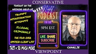 IT'S TIME FOR THE WEEKEND WRAP-UP HERE ON THE CONSERVATIVE VEIWPOINT TONIGHT AT 9PM EST.