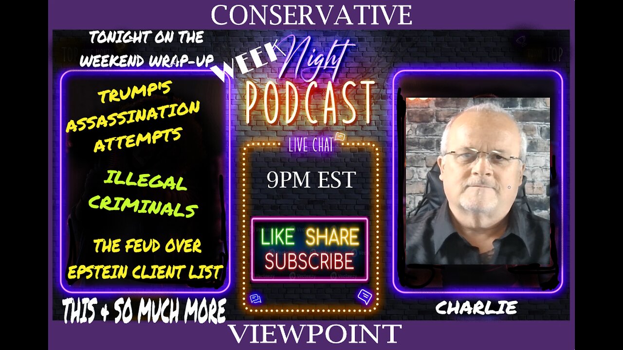 IT'S TIME FOR THE WEEKEND WRAP-UP HERE ON THE CONSERVATIVE VEIWPOINT TONIGHT AT 9PM EST.