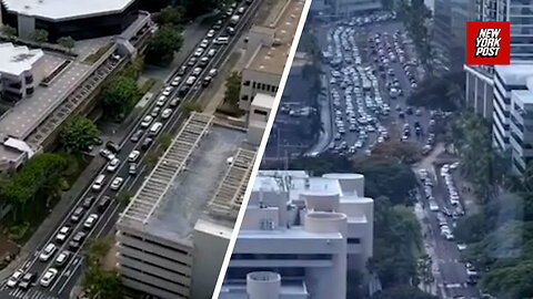 Sirens blare and gridlock hits Honolulu as tsunami warning prompts mass evacuations