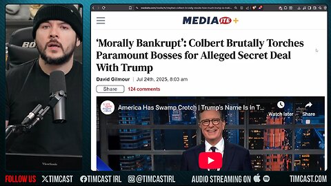 Colbert GOES INSANE Claiming Trump Cut SECRET DEAL To Get Him Fired, His Brain Is COOKED | Tim Pool