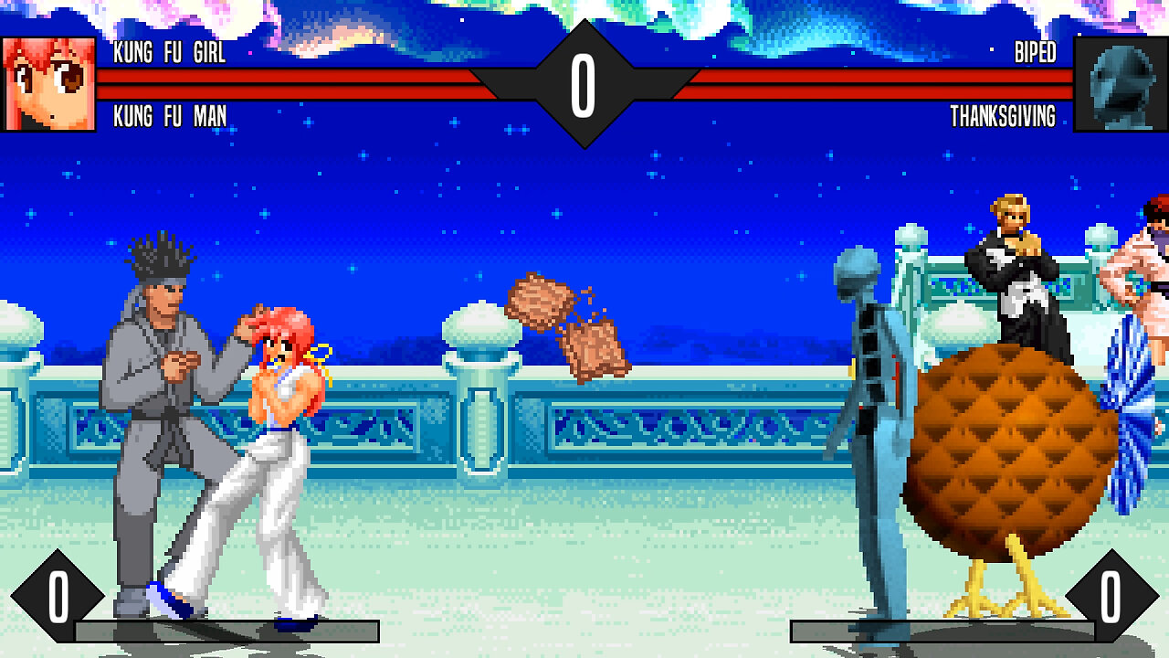 MUGEN - Kung Fu Man & Kung Fu Girl vs. Biped & Thanksgiving - Download