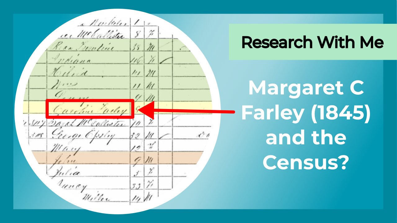 Research with me: Margaret C Farley and the Census