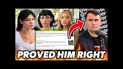 Whatever: Media SLAMS Charlie Kirk… But Women Prove Him Right