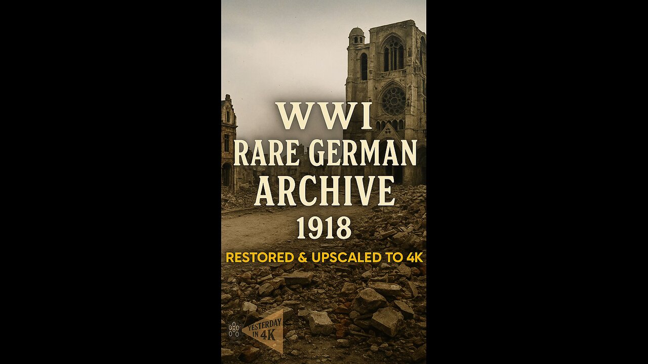 Cathedral in Rubble: 1918 St. Quentin WW1 Destruction Restored in 4K! ⛪🏚️