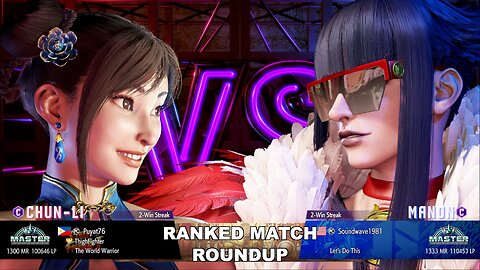 Kuya Kalbo SF6 Ranked Roundup. Chun Li Master Rank [Hori Fight Stick]