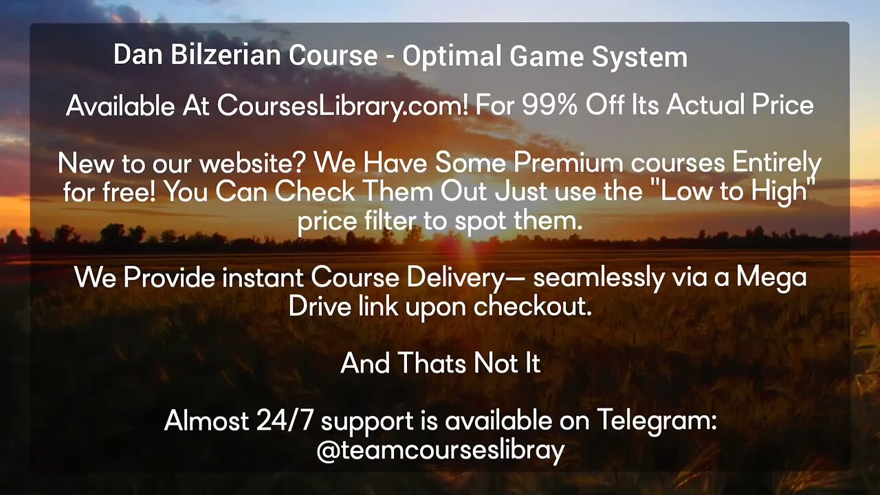 Dan Bilzerian Course - Optimal Game System(CoursesLibrary.com)