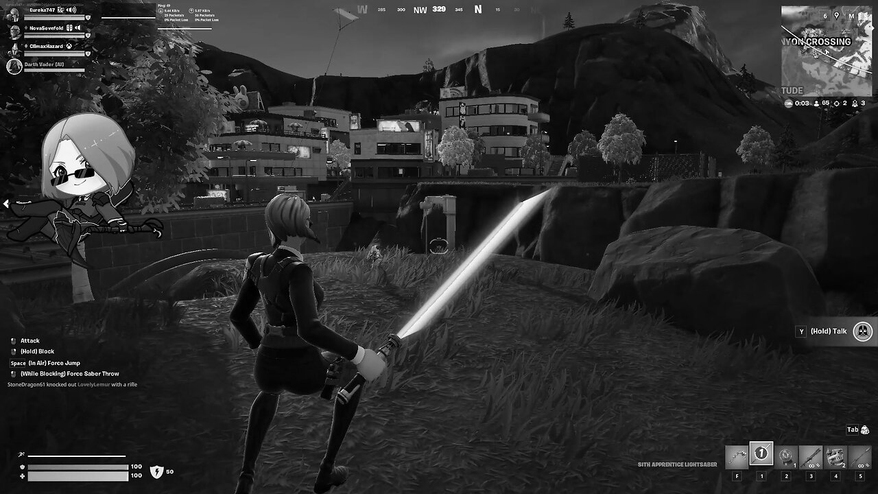 Fortnite Chapter Six Season Three Zero Build Trios Gameplay With Darth Vader AI