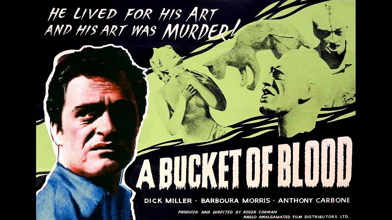A BUCKET OF BLOOD 1959 Slow-Witted Busboy Creates Sculptures from Murdered Bodies FULL MOVIE in HD