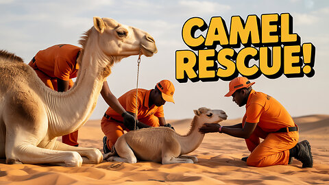 Camel Giving Birth Rescued by Brave Team in Remote Desert