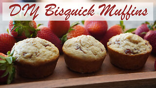 Strawberry Cream Muffins using Homemade Bisquick Mix