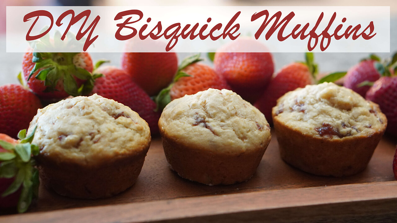 Strawberry Cream Muffins using Homemade Bisquick Mix