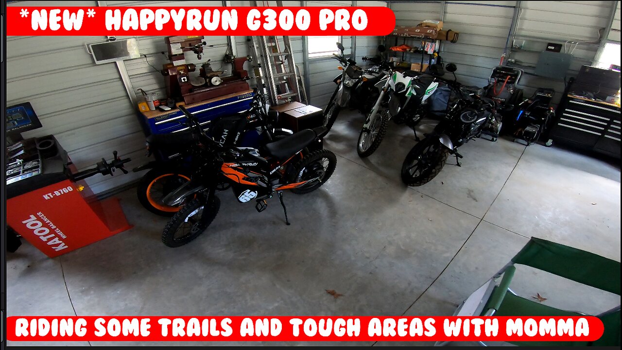 Momma does some trail riding, exploring. HappyRun G300 Pro Magicycle deer mini