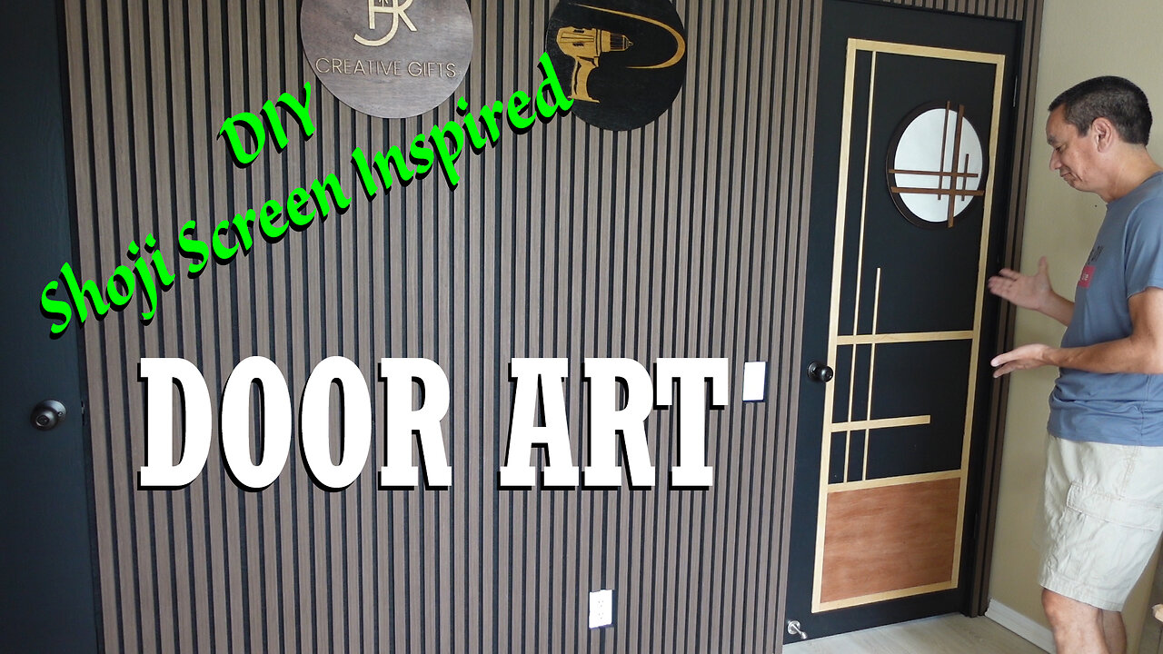 DIY Shoji Screen Inspired Door Art
