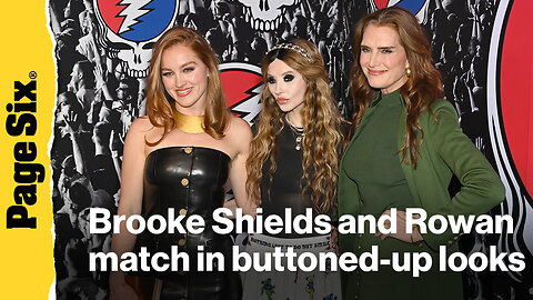Brooke Shields and daughter Rowan match in buttoned-up looks at Alice + Olivia bash
