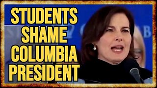 Columbia President MERCILESSLY BOOED at Graduation