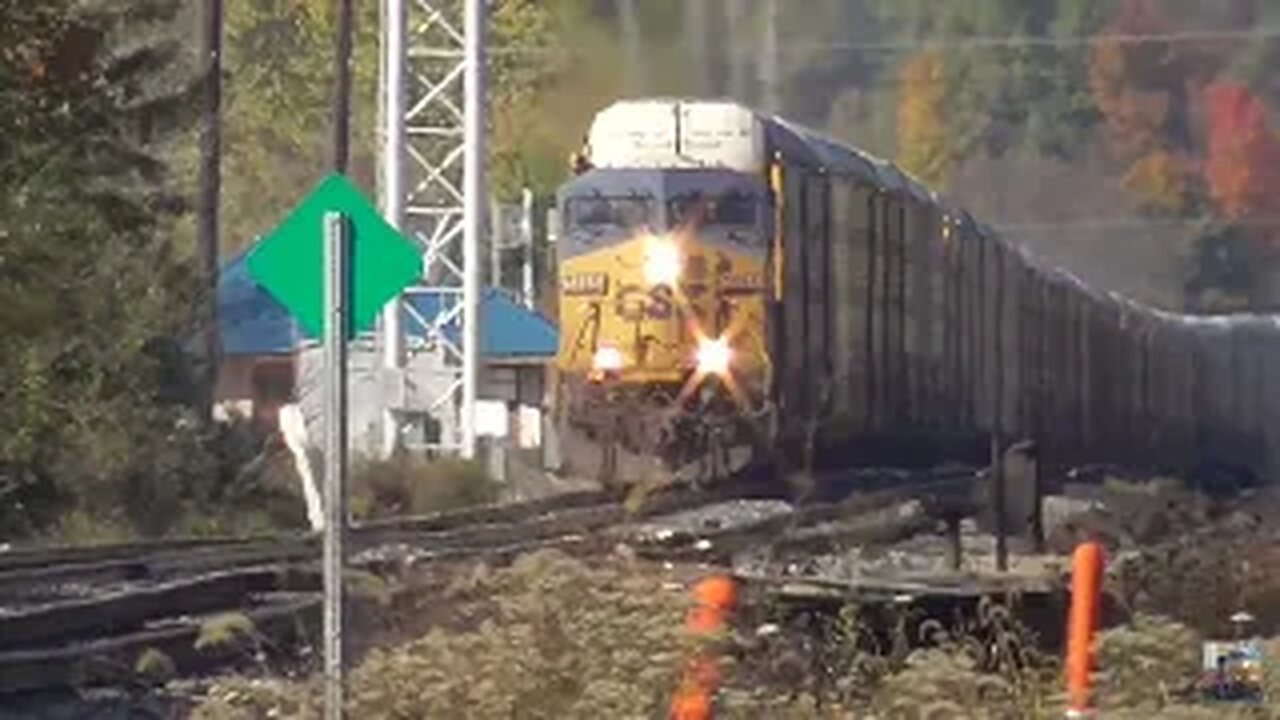 CSX Triple Train 1 Meet from Greenwich, Ohio October 19, 2024 Part 1