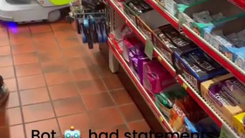 QT HAVE GOTTEN A CLEANING FLOOR BOT (HE SAID I CLEANING 🧽 🧼🧹🧹THE FLOOR THANK FOR STOPPING BY)