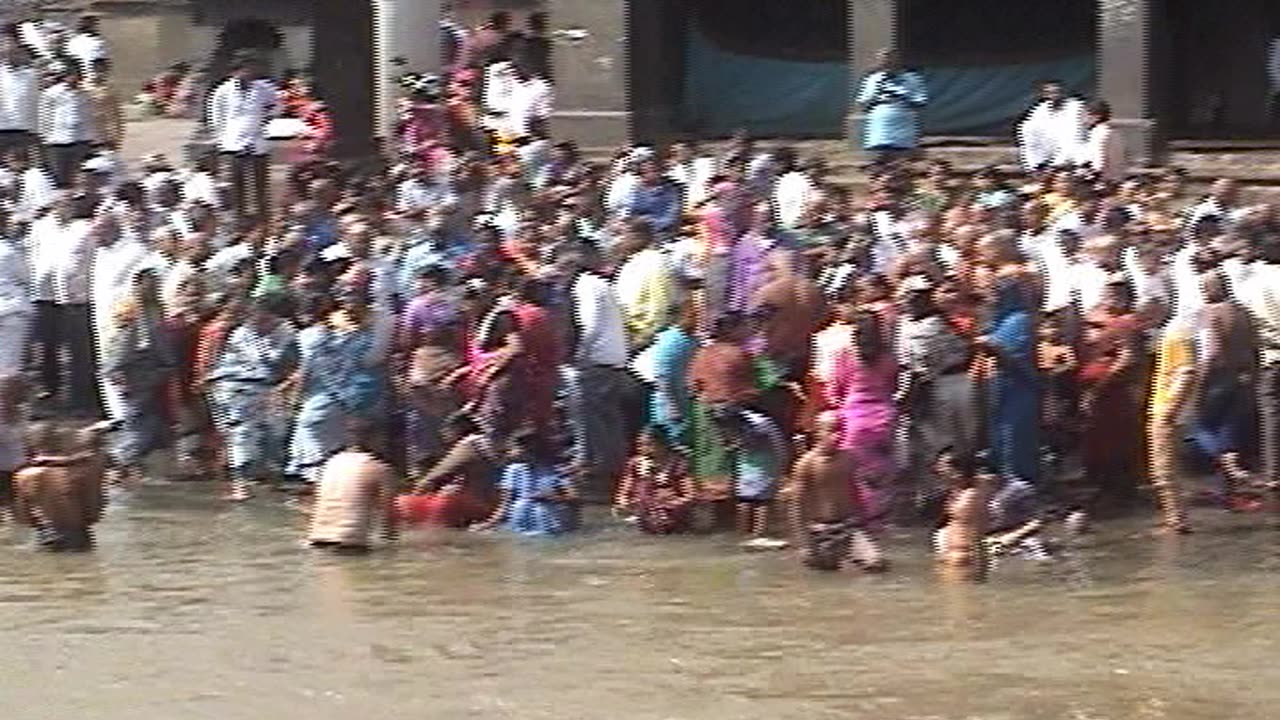 Ramkund bathing- Nashik (Part-2) Godavari river dam and waterfall view