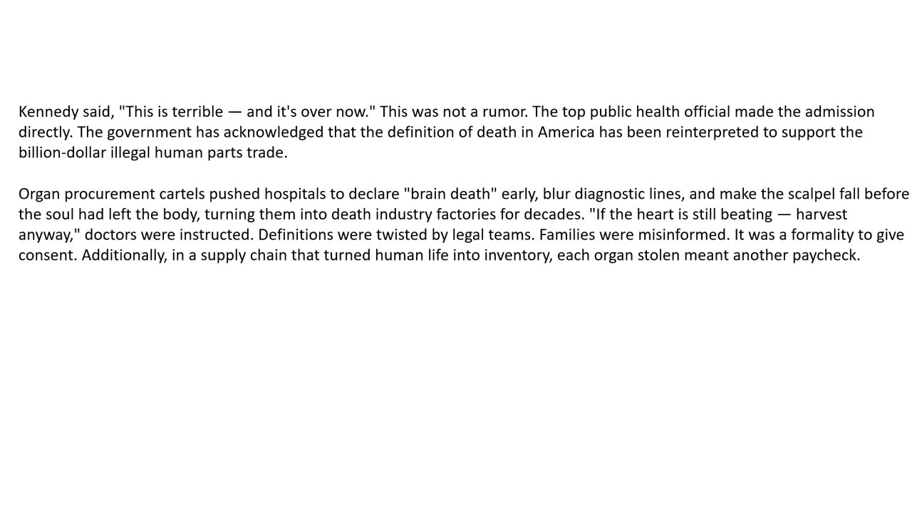 Secretary Kennedy declares war on U.S.