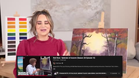 I Tried Following A Bob Ross Tutorial Using Frosting! (FALL) - YouTube