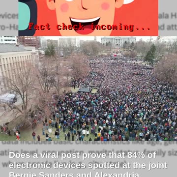 Fact Check: NO EVIDENCE GPS data proves '84% Of Devices' at Colorado Rally With Sanders And AOC