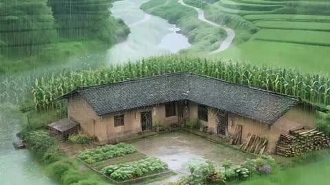 Dream Village in Rain