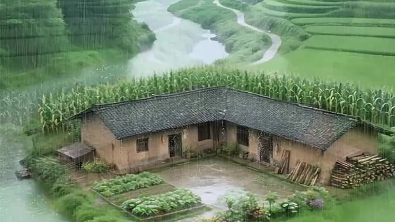 Dream Village in Rain