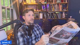 Reading Newspaper & Riffing