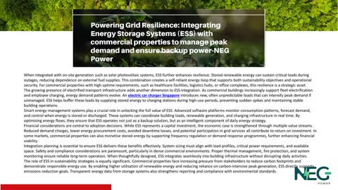 Powering Grid Resilience: Integrating Energy Storage Systems (ESS)