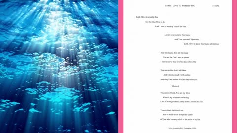 Lord, I Love To Worship You, Lyrics from The Greatest Love Worship Album
