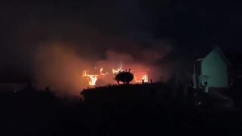 Large fire breaks out at Lari Boys High School in Kiambu County, Kenya, per footage;
