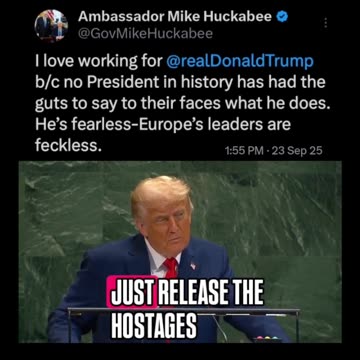 President Trump - Instead of giving in to Hamas’s ransom demands...