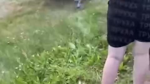 The video shows a TCC punitive officer beating a man during forced mobilization